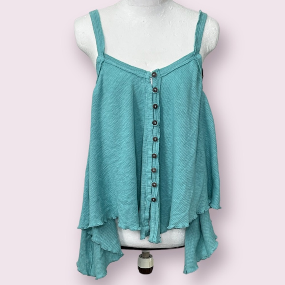 FREE PEOPLE WE THE FREE Dream Weaver Tank Tahiti Breeze Top Size Small NWT
